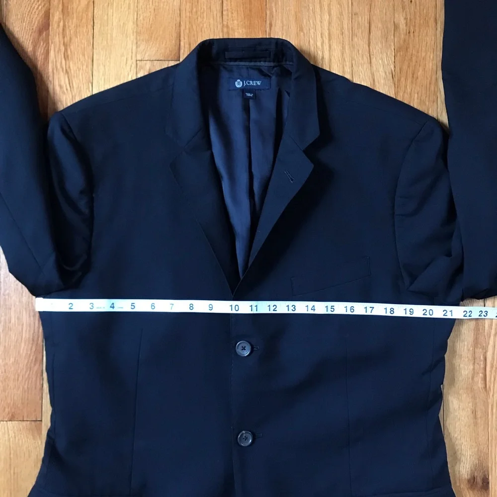 J. Crew X Loro Piana Black Ludlow Blazer Jacket Italian Wool 44R